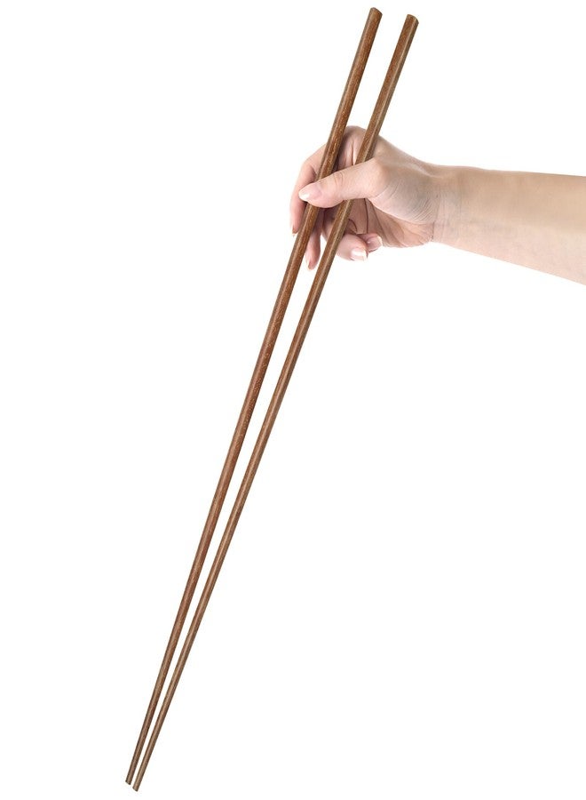 LorisArm Cooking Chopsticks Extra Long 16.5", Wooden Kitchen Chopstick Reusable for Noodles Frying Hotpot (16.5) - Image 1